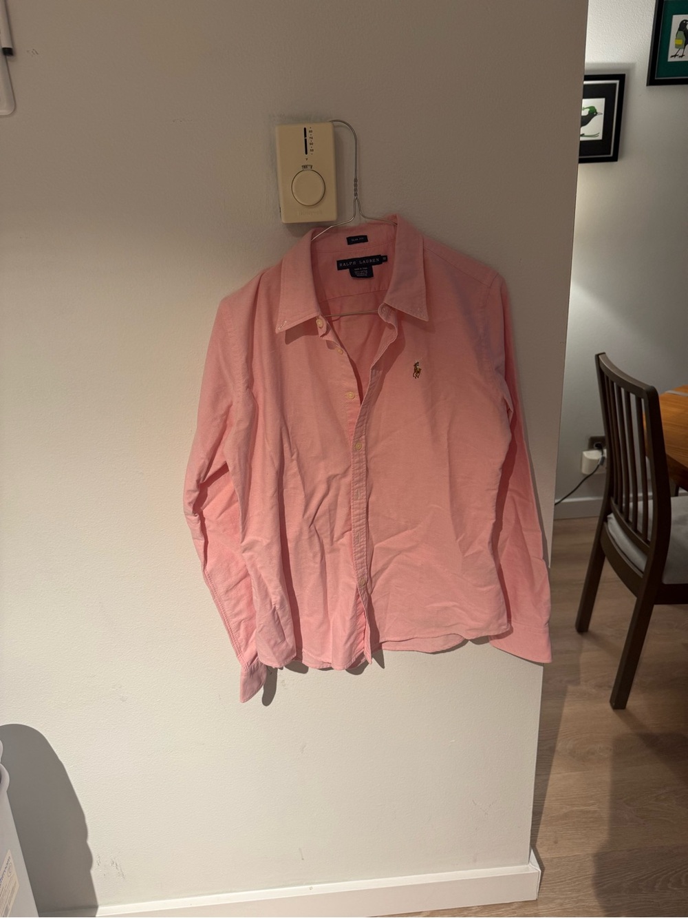 Ralph Lauren Light Pink Collared Button-Up Shirt